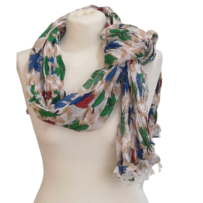 Szal w stylu Chunri - bawełniany z domieszką jedwabiu.