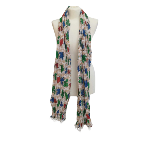 Szal w stylu Chunri - bawełniany z domieszką jedwabiu.