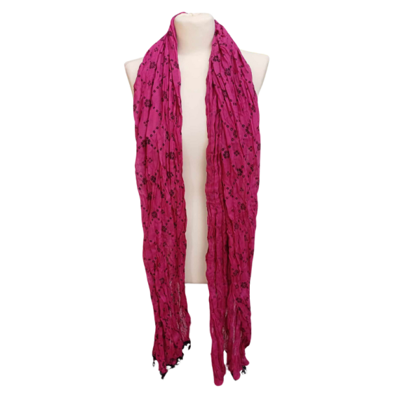 Szal w stylu Chunri - bawełniany z domieszką jedwabiu