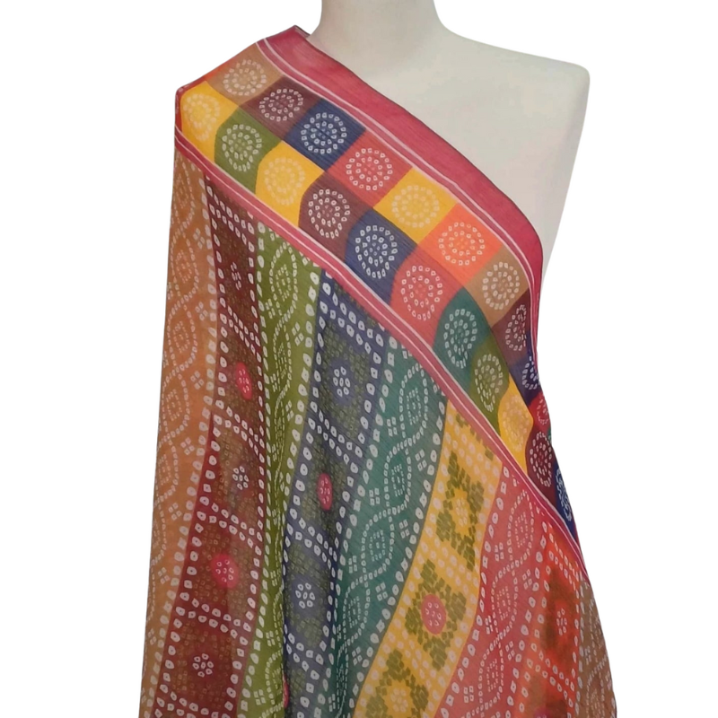 Szal z szyfonu jedwabnego, niezwykle cienki i zwiewny