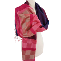 Szal  z  jedwabiu  naturalnego - dwustronny