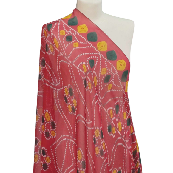 Szal z szyfonu jedwabnego, niezwykle cienki i zwiewny