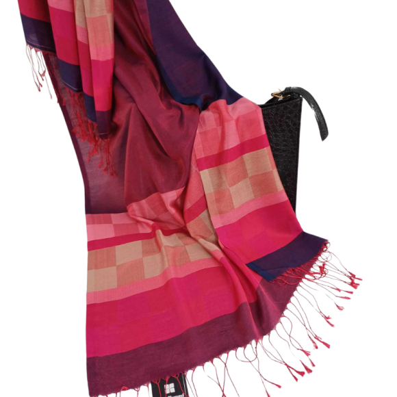 Szal  z  jedwabiu  naturalnego - dwustronny