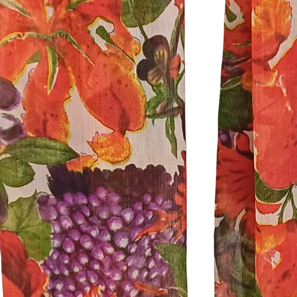 Szal z szyfonu jedwabnego, niezwykle cienki i zwiewny