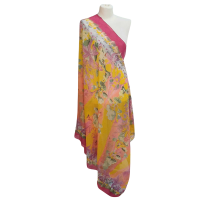 Szal z szyfonu jedwabnego, niezwykle cienki i zwiewny