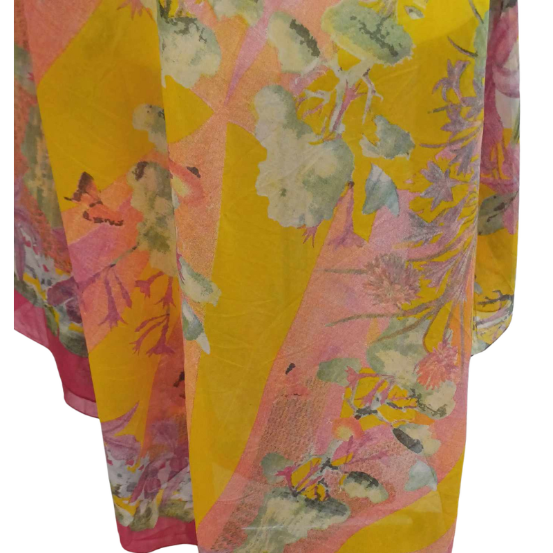 Szal z szyfonu jedwabnego, niezwykle cienki i zwiewny