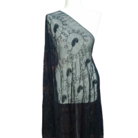 Szal z szyfonu jedwabnego, niezwykle cienki i zwiewny