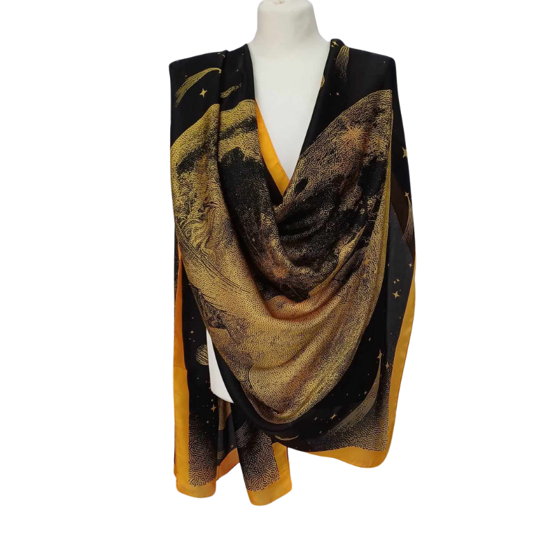 Szal jedwabny -100% jedwab naturalny