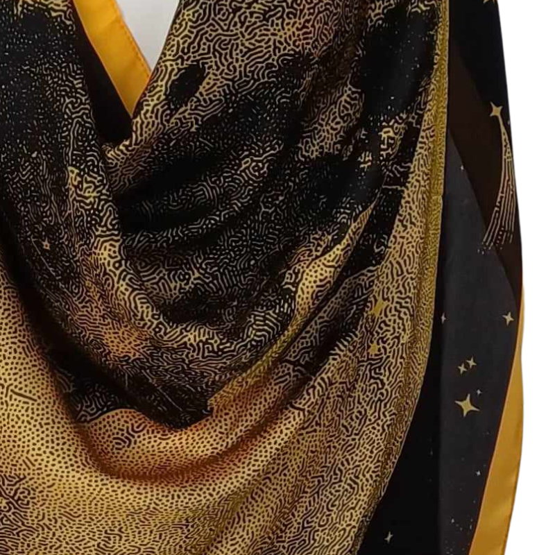 Szal jedwabny -100% jedwab naturalny