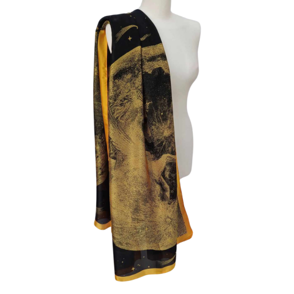 Szal jedwabny -100% jedwab naturalny