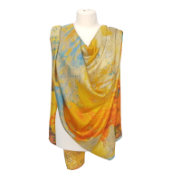 Szal - jedwab satynowy z jedwabnym poliestrem