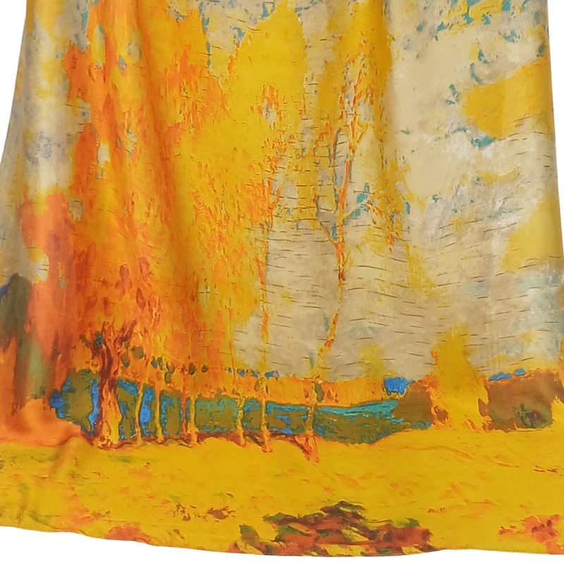 Szal - jedwab satynowy z jedwabnym poliestrem