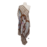 Chusta -  drukowana jedwabna satyna z jedwabnym poliestrem