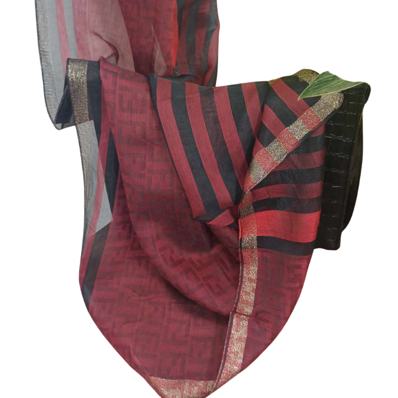 Szal  z  jedwabiu  naturalnego - dwustronny