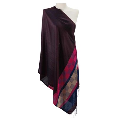 Szal  z  jedwabiu  naturalnego - dwustronny