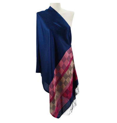 Szal  z  jedwabiu  naturalnego - dwustronny