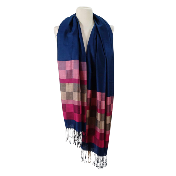 Szal  z  jedwabiu  naturalnego - dwustronny