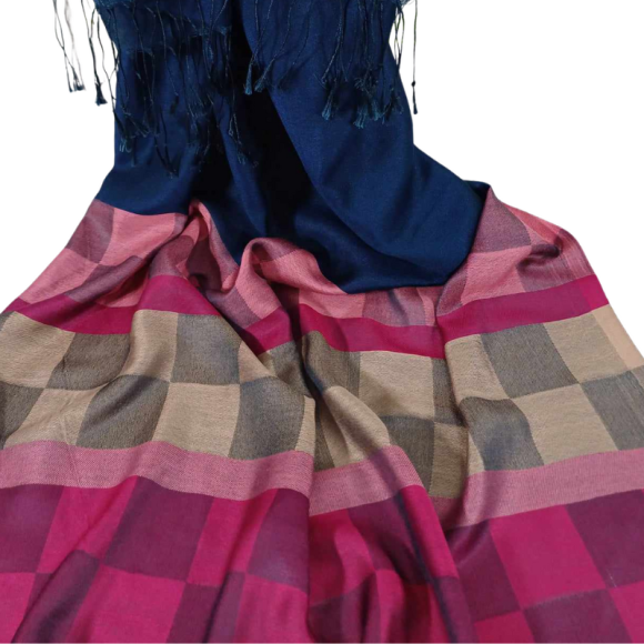 Szal  z  jedwabiu  naturalnego - dwustronny