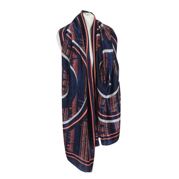 Szal z  jedwabiu naturalnego