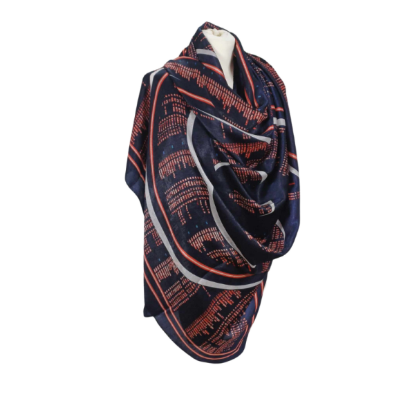 Szal z  jedwabiu naturalnego