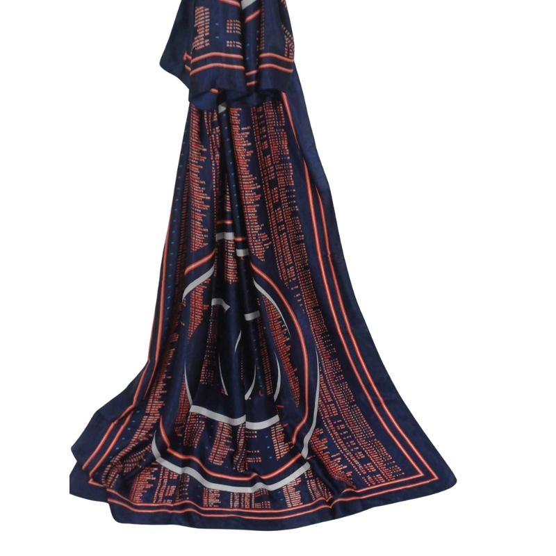 Szal z  jedwabiu naturalnego