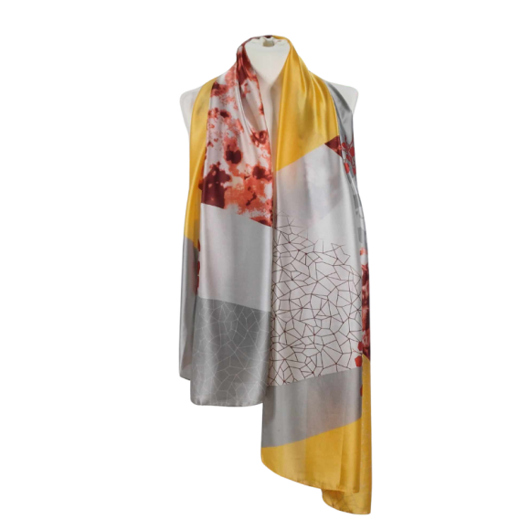 Szal z  jedwabiu naturalnego