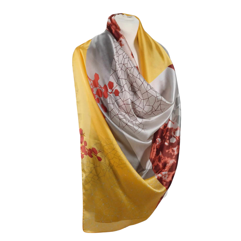 Szal z  jedwabiu naturalnego