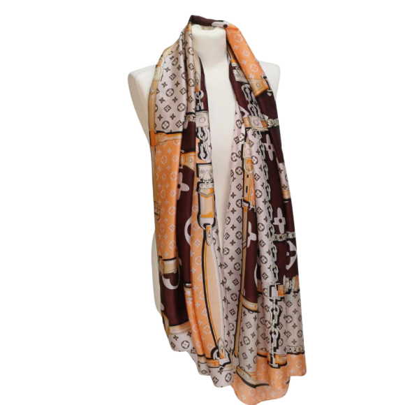 Szal z  jedwabiu naturalnego