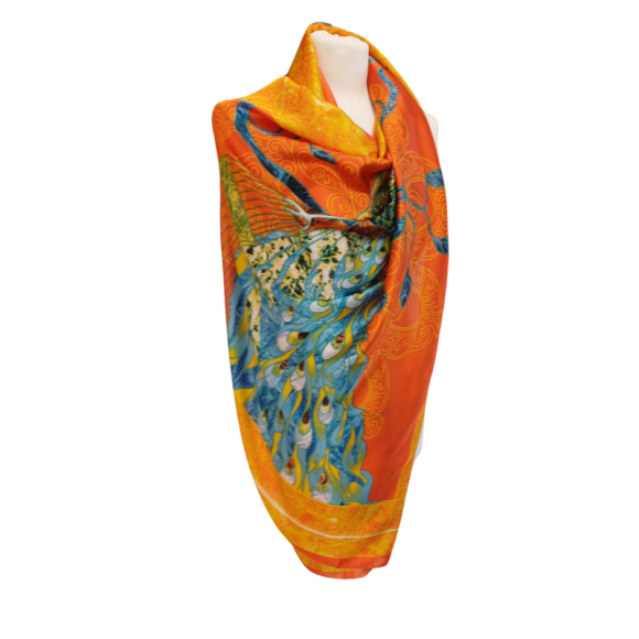 Szal z  jedwabiu naturalnego