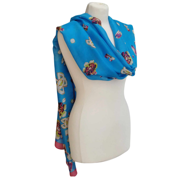 Szal z jedwabiu naturalnego