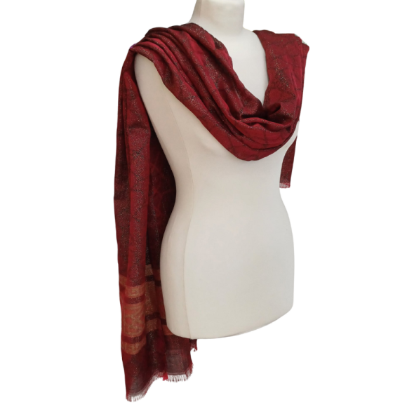 Szal z jedwabiu naturalnego Banarasi