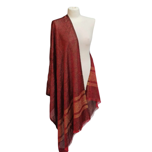 Szal z jedwabiu naturalnego Banarasi