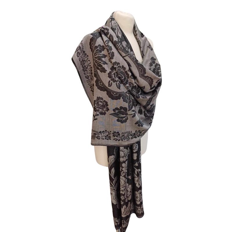 Szal jedwabny Shemaroo  -  DWUSTRONNY