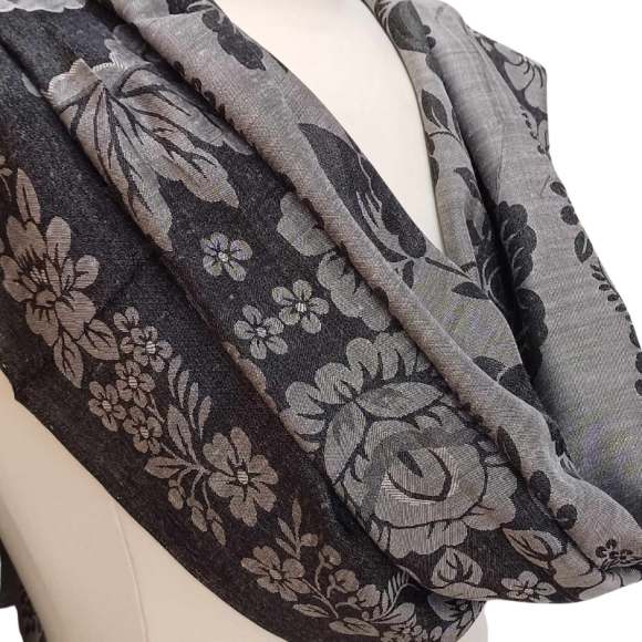 Szal jedwabny Shemaroo  -  DWUSTRONNY