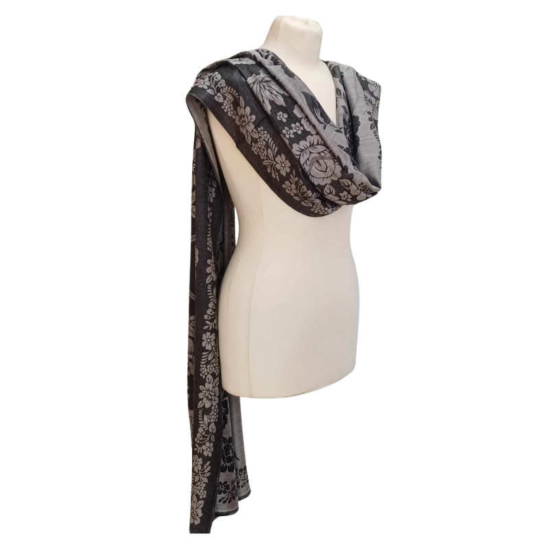 Szal jedwabny Shemaroo  -  DWUSTRONNY