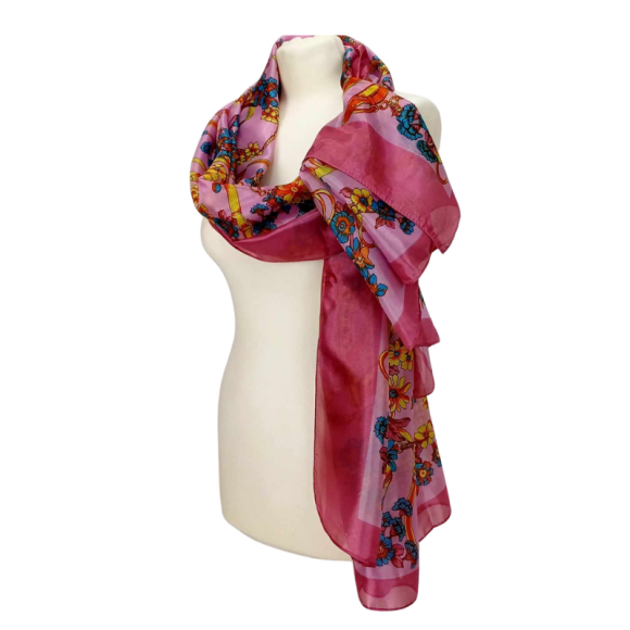 SZAL -  JEDWAB NATURALNY      Z     JEDWABNYM POLIESTREM