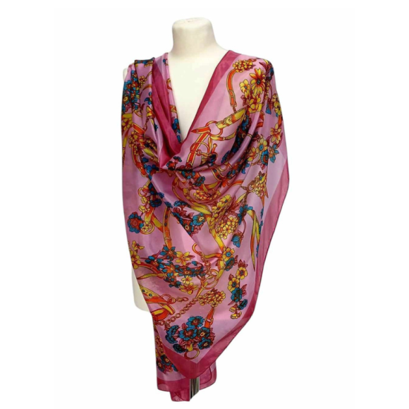 SZAL -  JEDWAB NATURALNY      Z     JEDWABNYM POLIESTREM