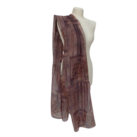 Szal z szyfonu jedwabnego