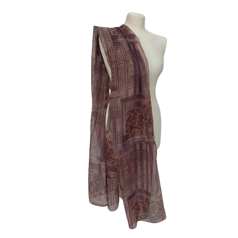 Szal z szyfonu jedwabnego