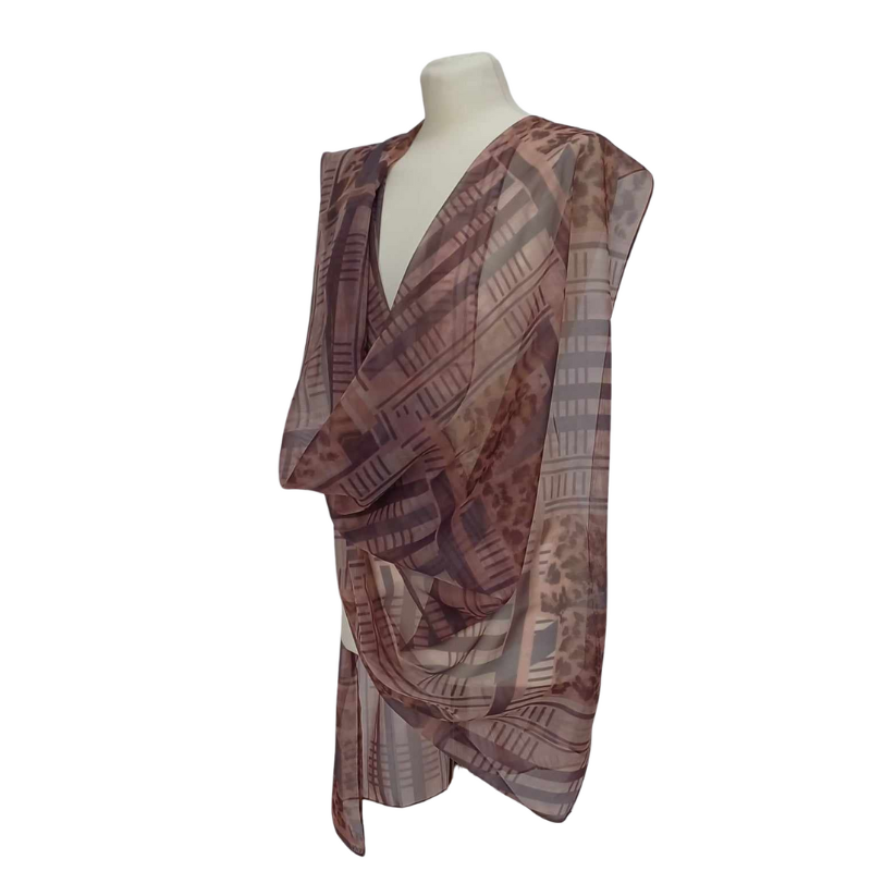 Szal z szyfonu jedwabnego