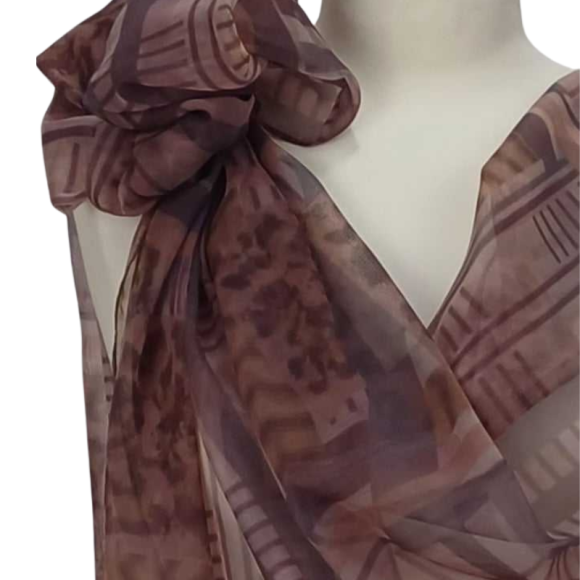 Szal z szyfonu jedwabnego