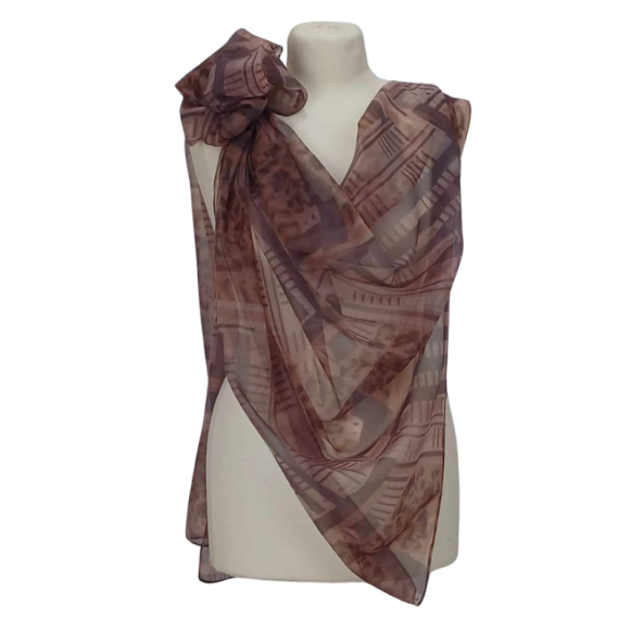 Szal z szyfonu jedwabnego