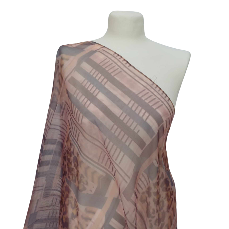 Szal z szyfonu jedwabnego