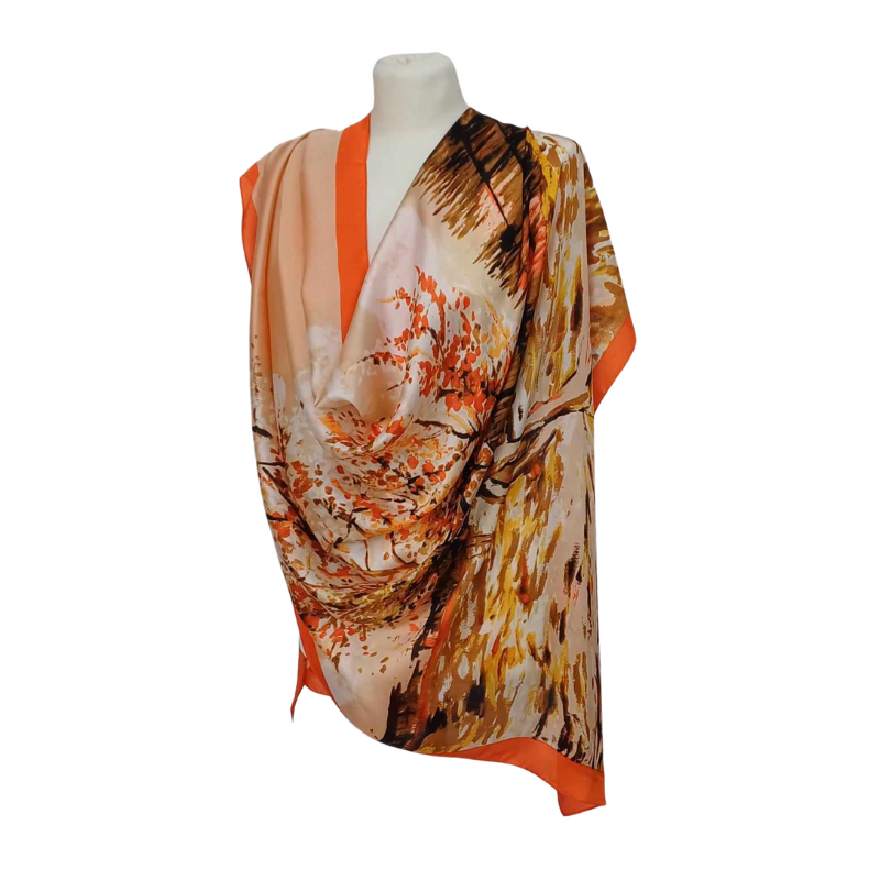 SZAL -  Jedwab naturalny z jedwabnym poliestrem