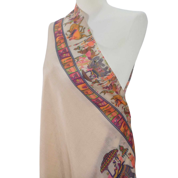 SZAL  - 100%   Kaszmir  / Paszhmina  -  KALAMKARI