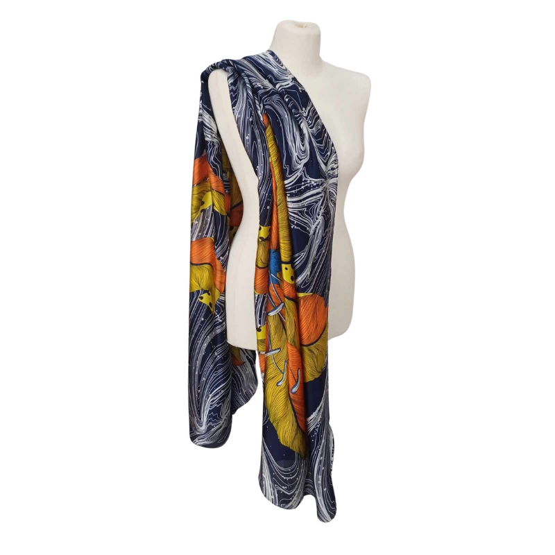 SZAL -  Jedwab naturalny z jedwabnym poliestrem