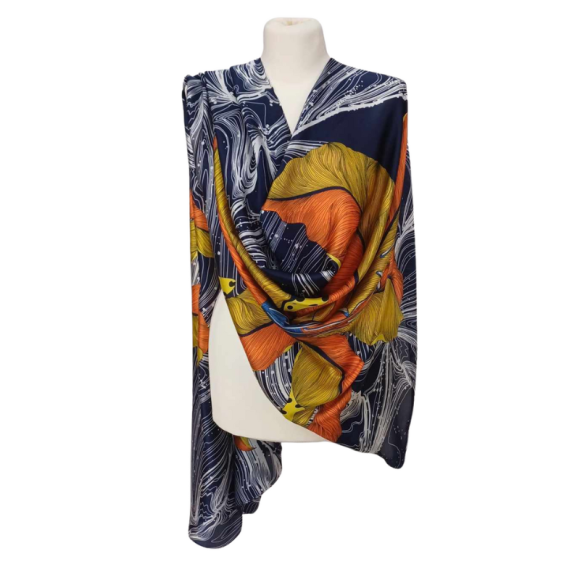 SZAL -  Jedwab naturalny z jedwabnym poliestrem