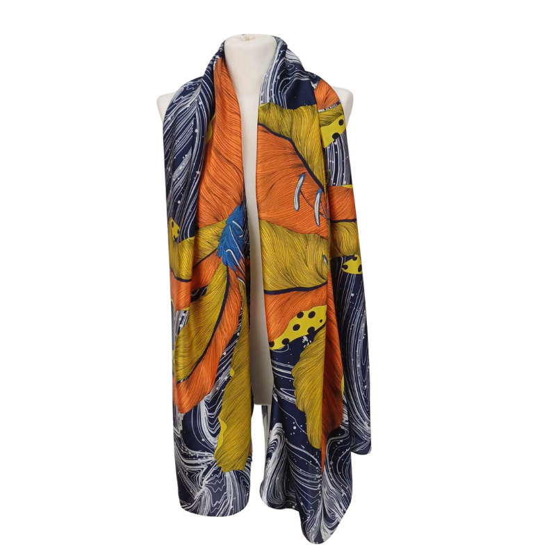 SZAL -  Jedwab naturalny z jedwabnym poliestrem