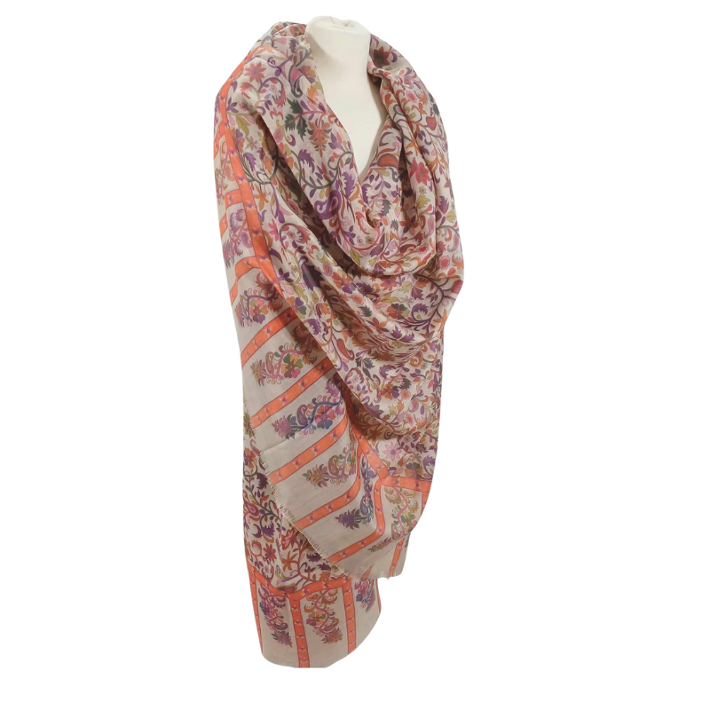 SZAL  - 100%  Kaszmir / Paszhmina  -  KALAMKARI