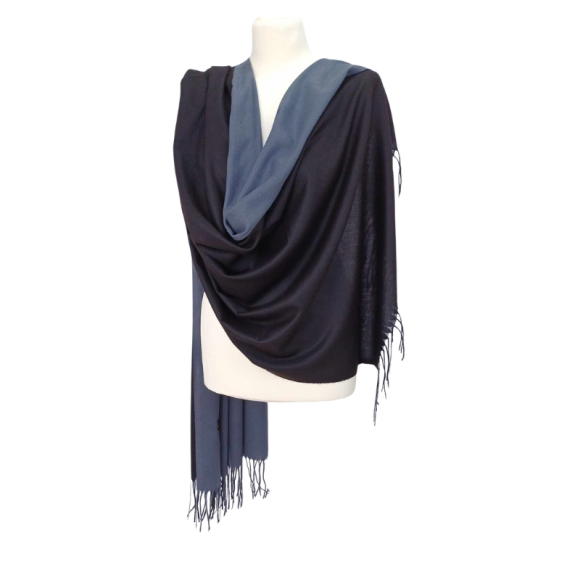 Szal wełniany z runa Kozy Changthangi